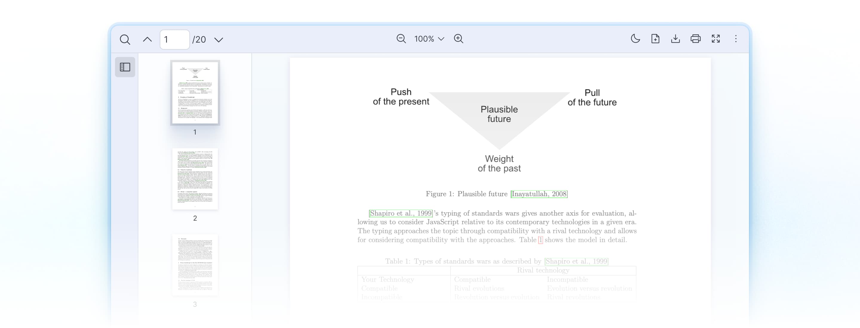 React PDF Kit viewer at the bottom call-to-action, showing search, thumbnails, and citation highlights